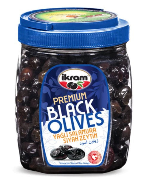 Ikram Premium Black Olives, Siyah Zeytin, 800gr